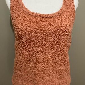 Aerie Textured Tank in Warm Terracotta